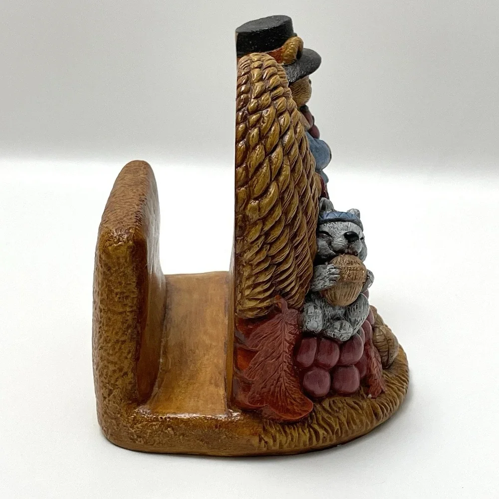 Vintage 1996 Accents Unlimited Inc Cornucopia Thanksgiving Napkin Letter Holder‎